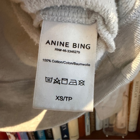 Anine Bing Brigitte Bardot Gray Crewneck Sweatshirt - Picture 4 of 5